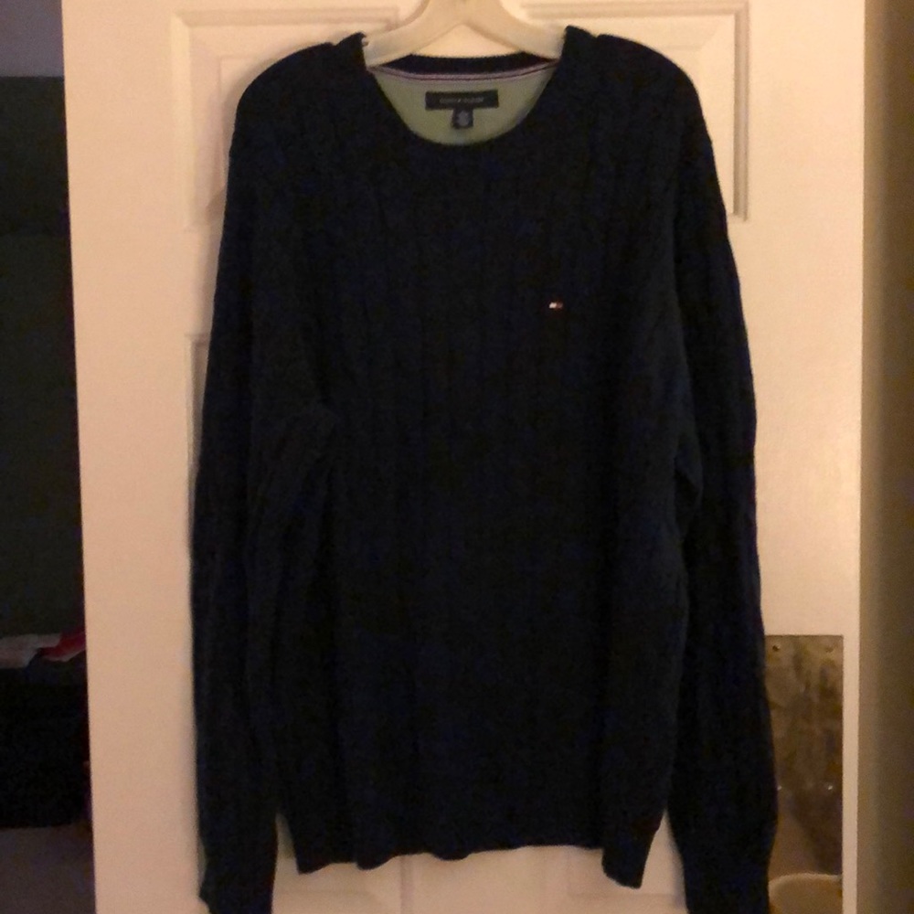 Tommy Hilfiger navy cable neck crewneck size xl